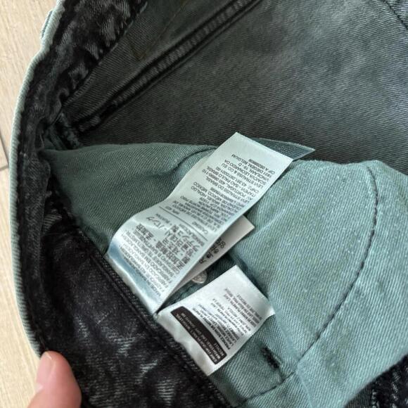 Levi’s 412 Green Acid Wash Denim Cutoff Shorts Men Size 34 Jorts Y2K Vintage - Picture 7 of 12